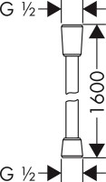 Душевой шланг Hansgrohe Isiflex 28276670 матовый черный