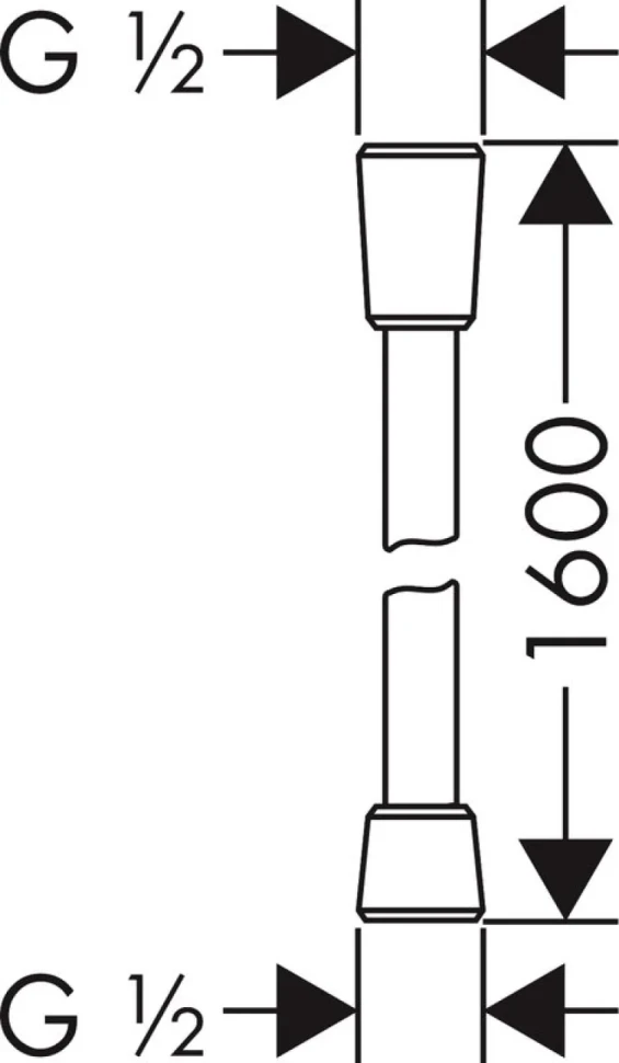 Душевой шланг Hansgrohe Isiflex 28276670 матовый черный