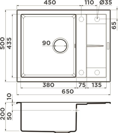 Комплект Мойка Omoikiri Sumi 65 черная + Измельчитель Nagare slim 1250-AZ azur blue