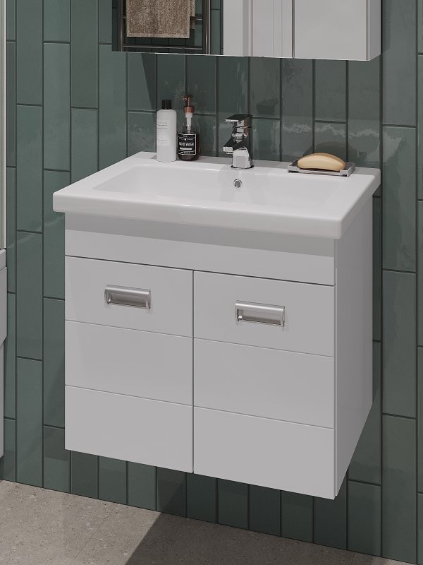 Тумба под раковину Orange Таис 60, белый глянец