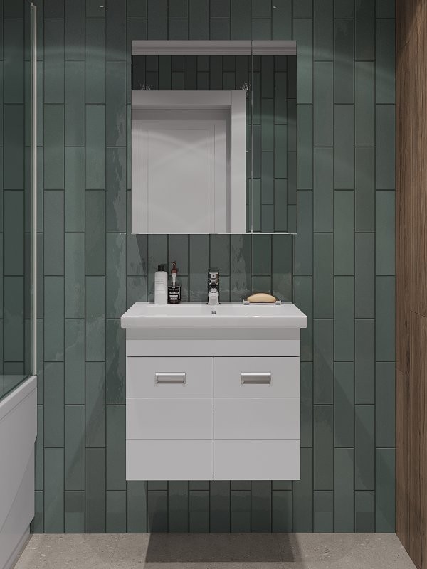 Тумба под раковину Orange Таис 60, белый глянец