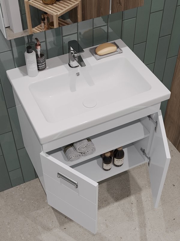 Тумба под раковину Orange Таис 60, белый глянец