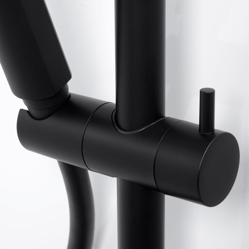 Душевая стойка Wasserkraft Thermo A11401 черная матовая
