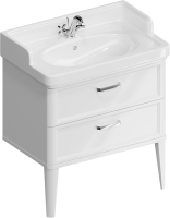 Тумба с раковиной KERAMA MARAZZI Pompei N 80 белая, с 2 ящиками