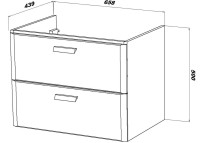 Мебель для ванной комнаты SanStar Gretta 70 подвесная