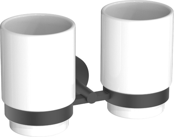 Стакан AQUATEK Бетта AQ4617MB двойной, матовый черный