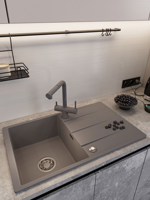 Мойка кухонная Emar Quartz EMQ-1800.Q Алмаз