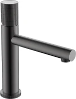Смеситель для раковины Vincea Groove VBF-4G1GM вороненая сталь Смеситель для раковины Vincea Groove VBF-4G1GM вороненая сталь