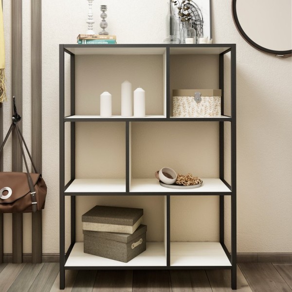 Шкаф Sanflor Лофт 80x112, северное дерево светлое, черный муар