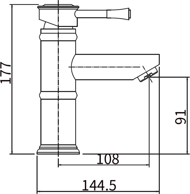 Смеситель для раковины Fashun A51008 сатин