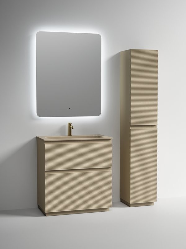 Тумба с раковиной Sancos Folk Floor 80 напольная, капучино, раковина CN7012MC