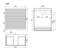 Тумба с раковиной Sancos Folk Floor 80 напольная, капучино, раковина CN7012MC