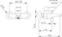 Смеситель для ванны с душем Remer Dream D05
