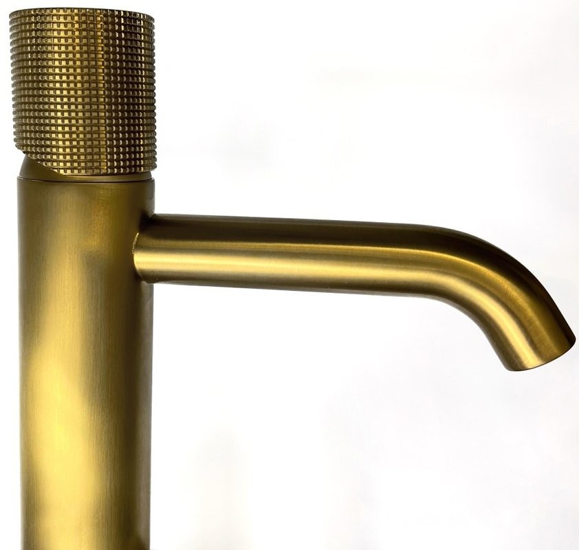 Смеситель для раковины Paini Cox Grip 7GPJ205O брашированное золото