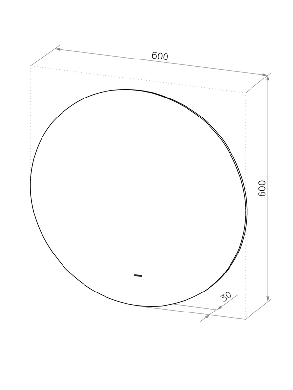 Зеркало круглое CONTINENT Led Ajour 60 см, сенсорное, с холодной подсветкой