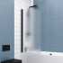 Шторка на ванну Kubele DE020 DE020P601-MAT-BLM- 90х150 150х90, профиль черный матовый, стекло матовое