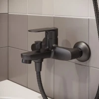 Смеситель для ванны с душем STWORKI Хадстен S17100BK матовый чёрный Смеситель для ванны с душем STWORKI Хадстен S17100BK матовый чёрный