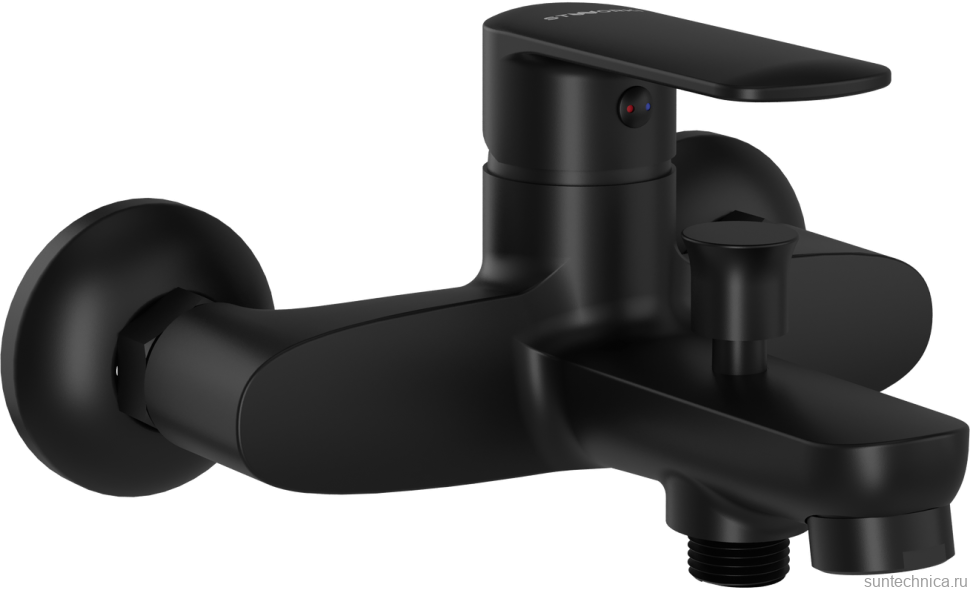 Смеситель для ванны с душем STWORKI Хадстен S17100BK матовый чёрный