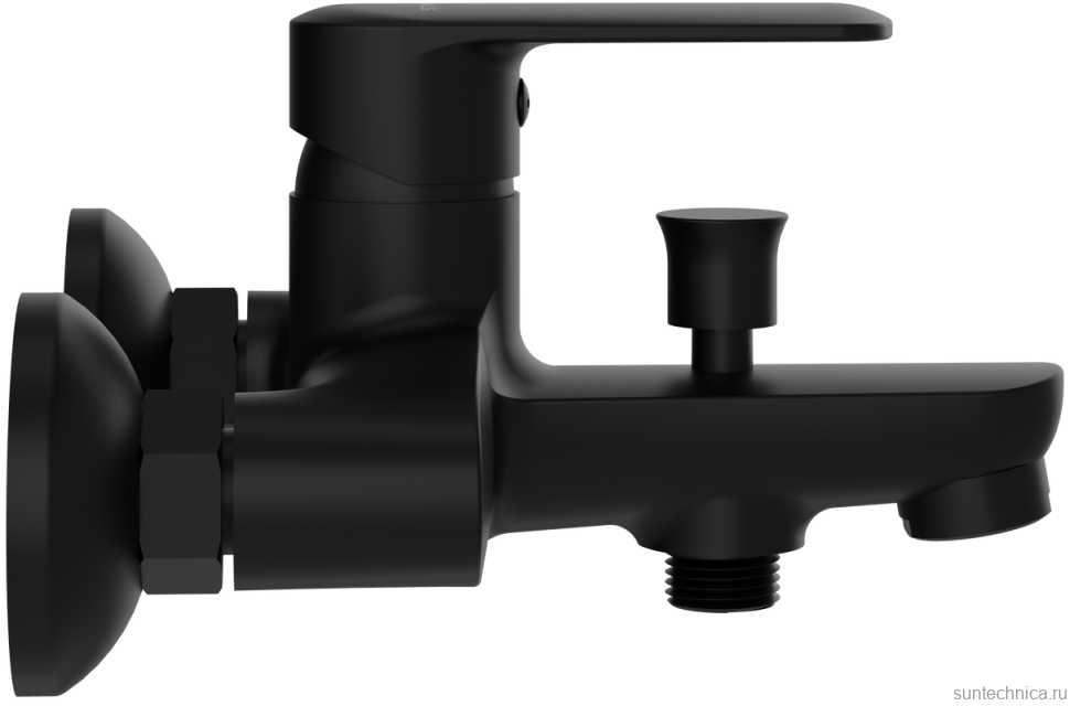 Смеситель для ванны с душем STWORKI Хадстен S17100BK матовый чёрный