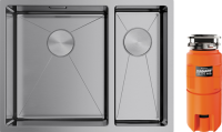 Комплект Мойка Omoikiri Taki 58-2-U/IF L + Измельчитель Nagare slim 900