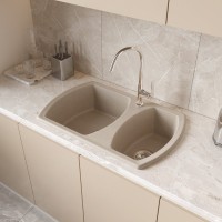 Мойка кухонная Domaci Верона 78-50 бежевая Мойка кухонная Domaci Верона 78-50 бежевая