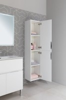 Шкаф пенал для ванной Aquanet Алвита new 35 белый матовый