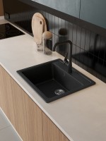 Мойка кухонная Domaci Болонья М-09-002 черная Мойка кухонная Domaci Болонья М-09-002 черная