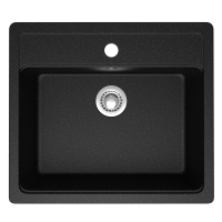 Мойка кухонная Domaci Болонья М-09-002 черная Мойка кухонная Domaci Болонья М-09-002 черная