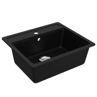 Мойка кухонная Domaci Болонья М-09-002 черная Мойка кухонная Domaci Болонья М-09-002 черная