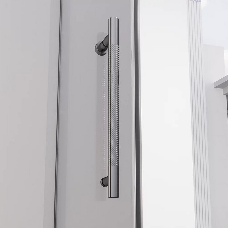 Душевой уголок Veconi Premium Alassio SP GR 140х80, профиль брашированный графит, стекло прозрачное