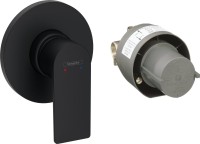 Встраиваемый смеситель для душа и ванны Hansgrohe Rebris E 72658670 С ВНУТРЕННЕЙ ЧАСТЬЮ, черный матовый