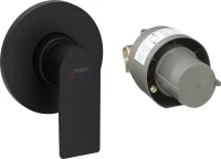 Встраиваемый смеситель для душа и ванны Hansgrohe Rebris E 72658670 С ВНУТРЕННЕЙ ЧАСТЬЮ, черный матовый
