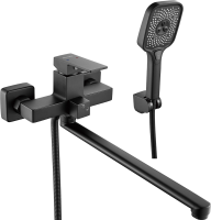 Смеситель с длинным изливом для ванны Shevanik S9622H черный