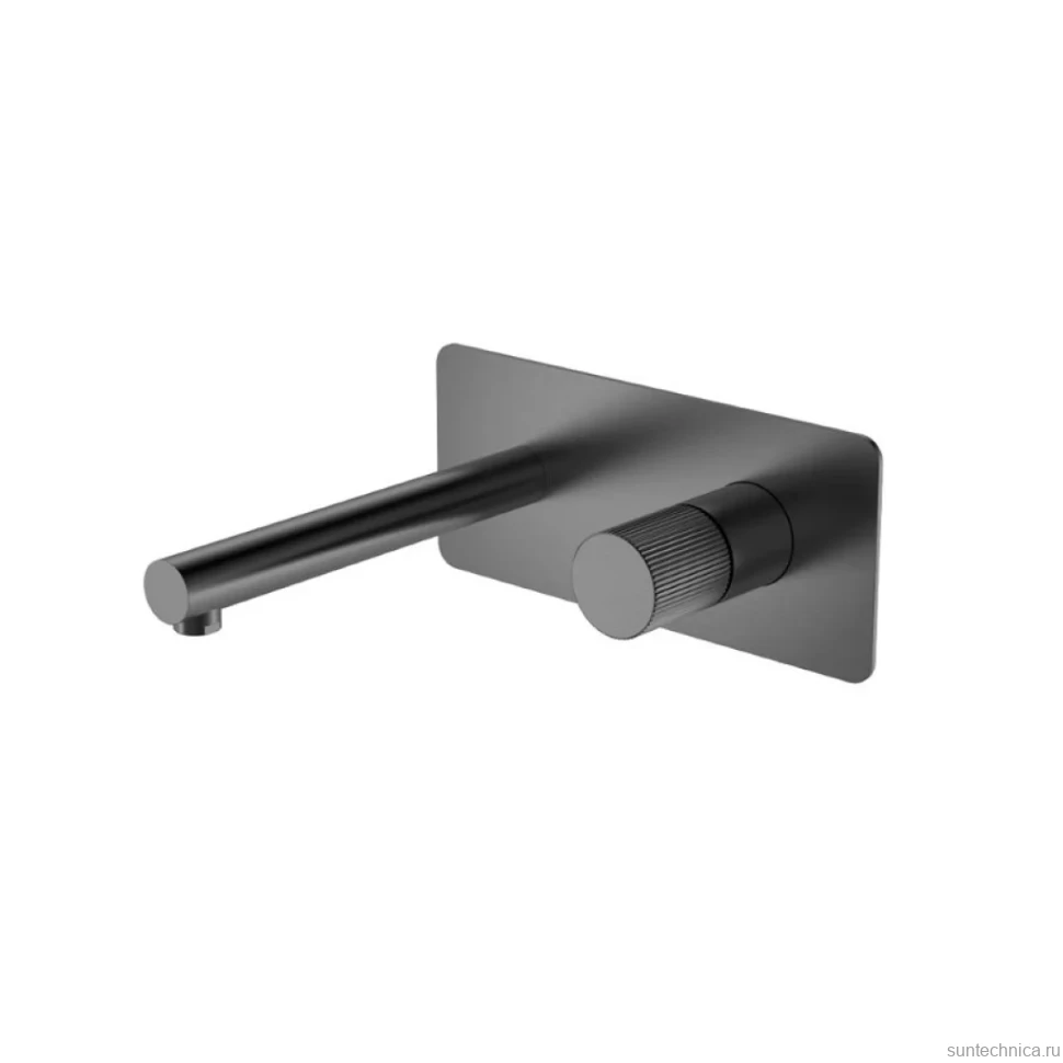 Смеситель для раковины Boheme Stick 125-GM.3 С ВНУТРЕННЕЙ ЧАСТЬЮ, gun metal linea