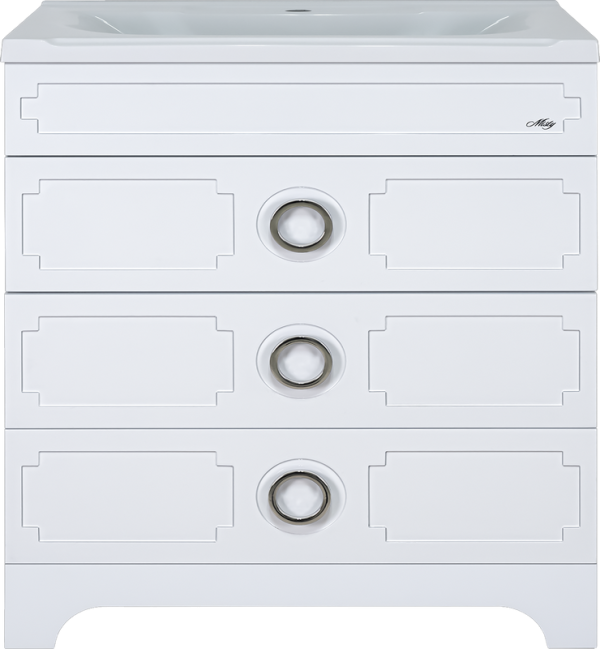 Тумба с раковиной Misty Лейла 100 белая