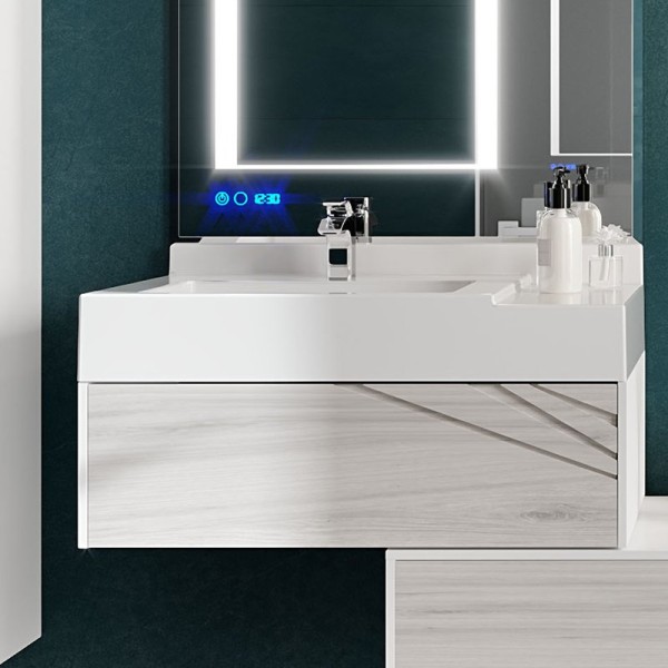 Тумба под раковину AQUATON Сакура 80 ольха наварра, белая