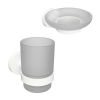 Набор Стакан Bemeta White 104110014 + Мыльница 104108044 Набор Стакан Bemeta White 104110014 + Мыльница 104108044