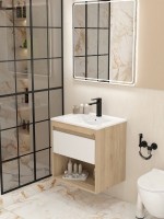 Тумба с раковиной Teymi Vitra 60 дуб, белая