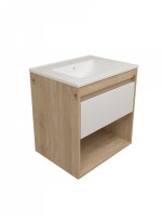 Тумба с раковиной Teymi Vitra 60 дуб, белая