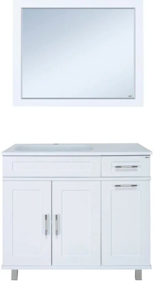 Тумба с раковиной Misty Купер 90 L с бельевой корзиной