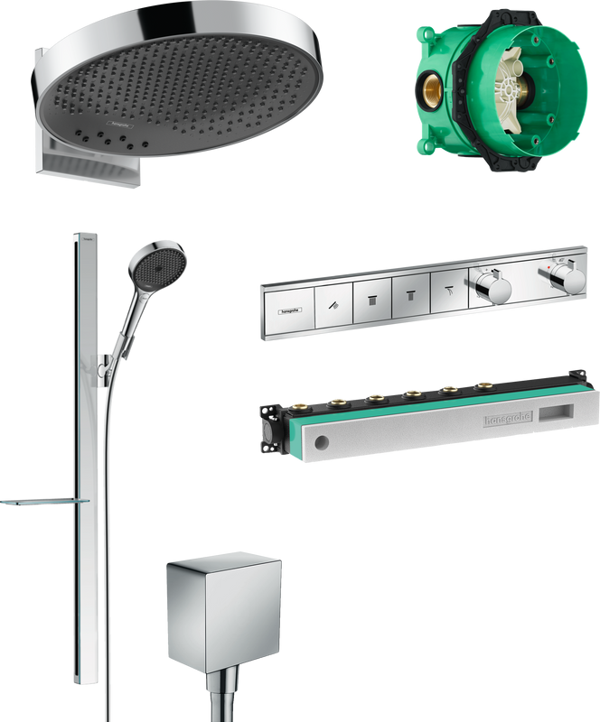 Душевой комплект Hansgrohe Rainfinity 360 (3 jet) 26234000 + 27671000 + 26455000 + 15382000