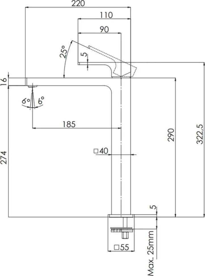 Смеситель для раковины Remer Absolute AU11LBO белый матовый