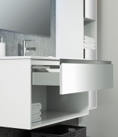 Тумба с раковиной Sanvit Контур 90 белая глянцевая