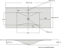Тумба с раковиной Sanvit Контур 90 белая глянцевая