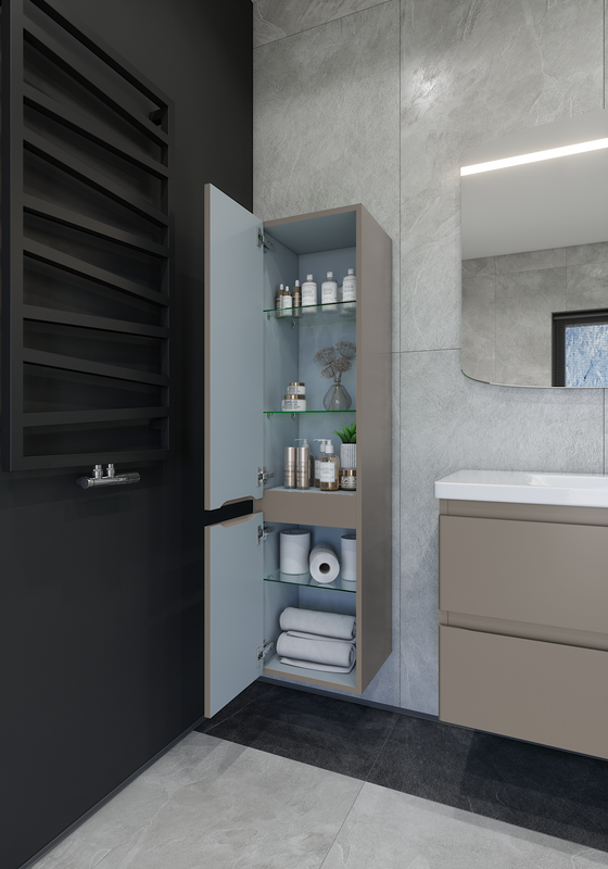 Шкаф-пенал для ванной Caprigo Forte 35 L айрон