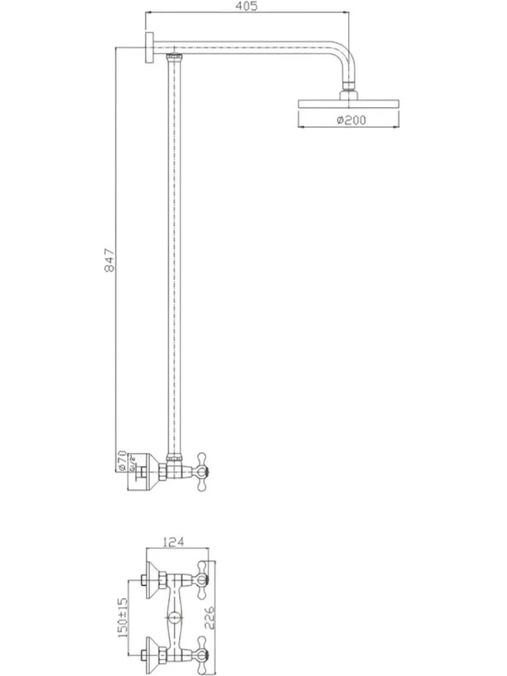 Душевая стойка Haiba HB2413 хром