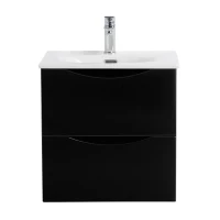 Тумба с раковиной BelBagno Marino-cer-mini 60 подвесная, nero lucido