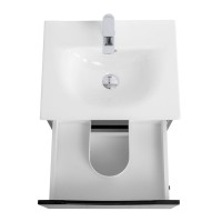 Тумба с раковиной BelBagno Marino-cer-mini 60 подвесная, nero lucido