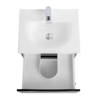 Тумба с раковиной BelBagno Marino-cer-mini 60 подвесная, nero lucido