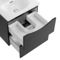 Тумба с раковиной BelBagno Marino-cer-mini 60 подвесная, nero lucido